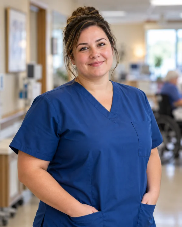 CNA student practicing patient care in Rhode Island
